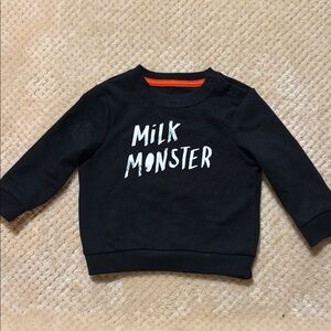 Milk Monster Baby Black Sweatshirt